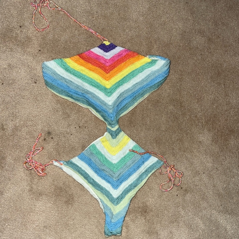 Gorgeous Mara Hoffman knit one piece cut out bikini